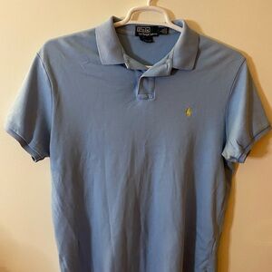 Polo Ralph Lauren custom fit men’s size large light, blue polo shirt, golf